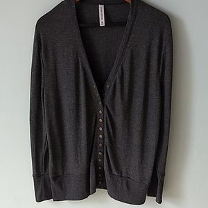 MOVING - MAKE OFFER! Soft Charcoal Button Cardigan